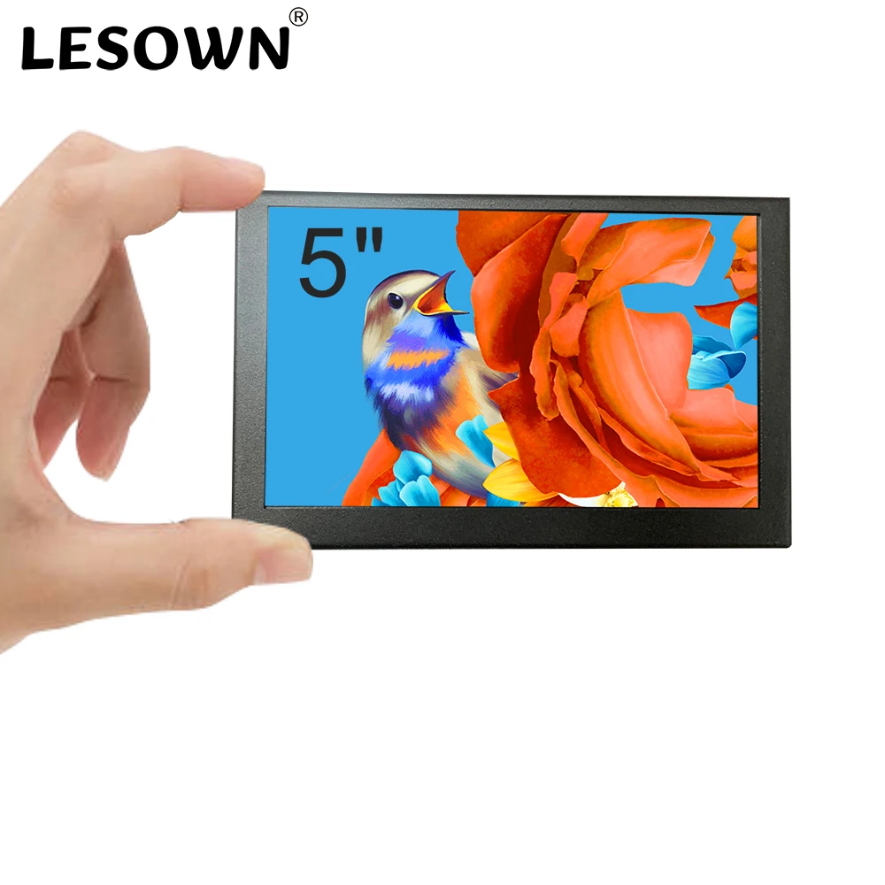 Gaming Monitor Curved - LESOWN 5인치 미니 모니터 IPS 800x480