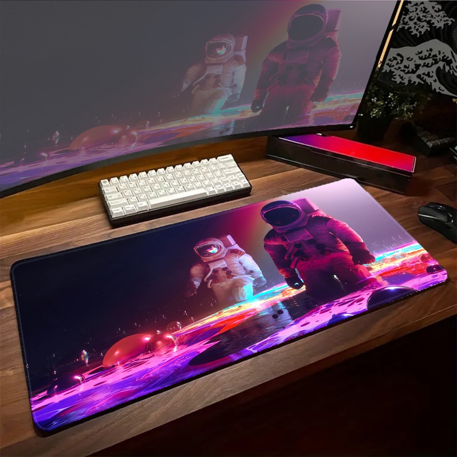 Esports Gaming Setup - 아트 우주비행사 마우스패드 귀여운 대형 마우스