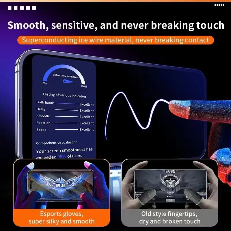 실버 섬유 미끄럼 방지 초박형 땀 방지 통기성 게임 손 - Esports Gaming Mobile 리뷰 및 가격