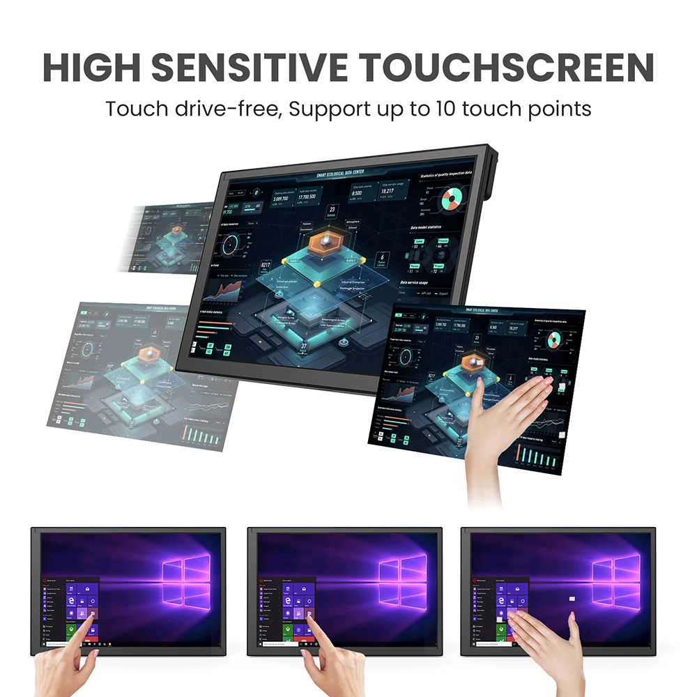 휴대용 HD 1280X800 정전식 터치 스크린 10인 - Gaming Monitor Curved 리뷰 및 가격