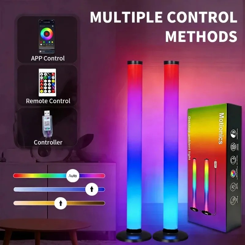 2개입 120CM RGB 플로어 램프, 사운드 반응형  - Esports Gaming Setup 리뷰 및 가격
