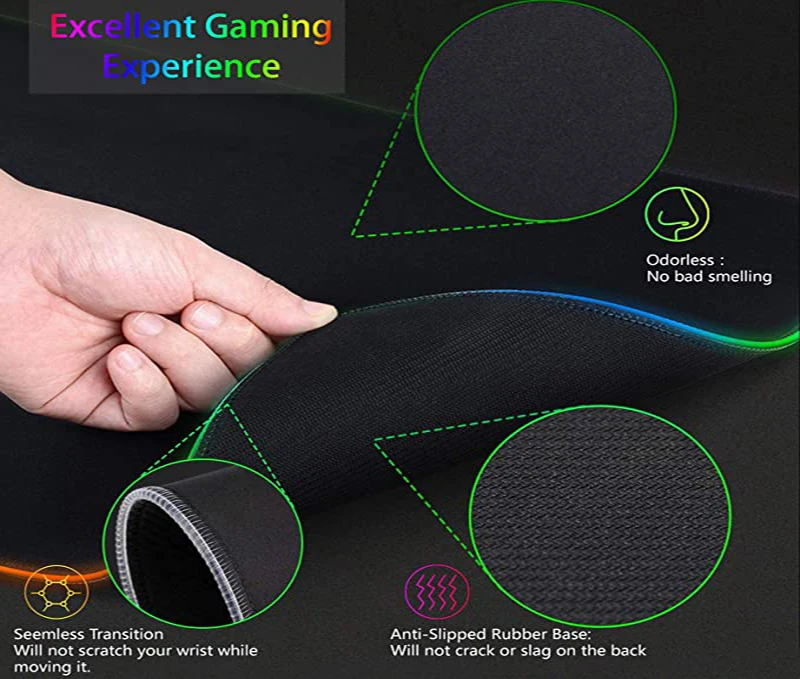 RGB XXL HD 대형 블랙 화이트 고딕 핸드 마우스 - Esports Gaming Setup 리뷰 및 가격